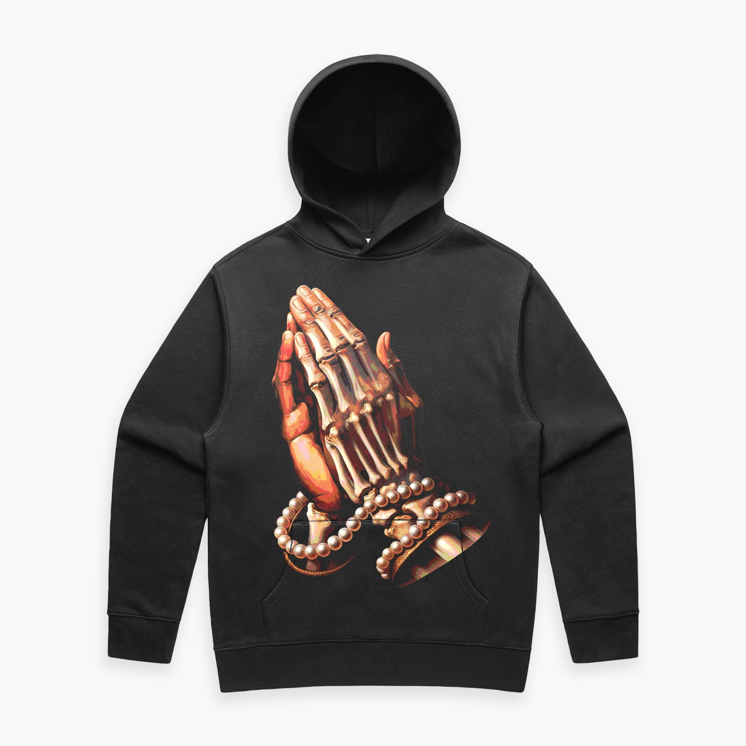 Prayer in Pearls' Faded Hoodie (Black) – @10five88