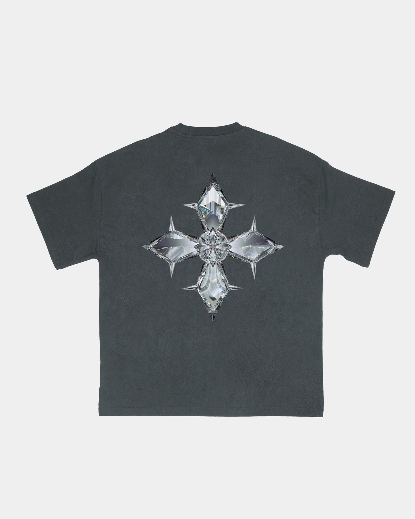 'Faith Diamond Cross' Basic Tee. (shadow)