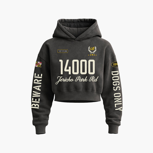 '14000 Jericho Park Rd' Women's Crop Hoodie