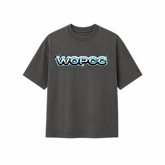 WOPCC Chrome Bubble Letter Tee (Shadow)