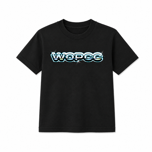 WOPCC Chrome Bubble Letter Youth Tee (Black)