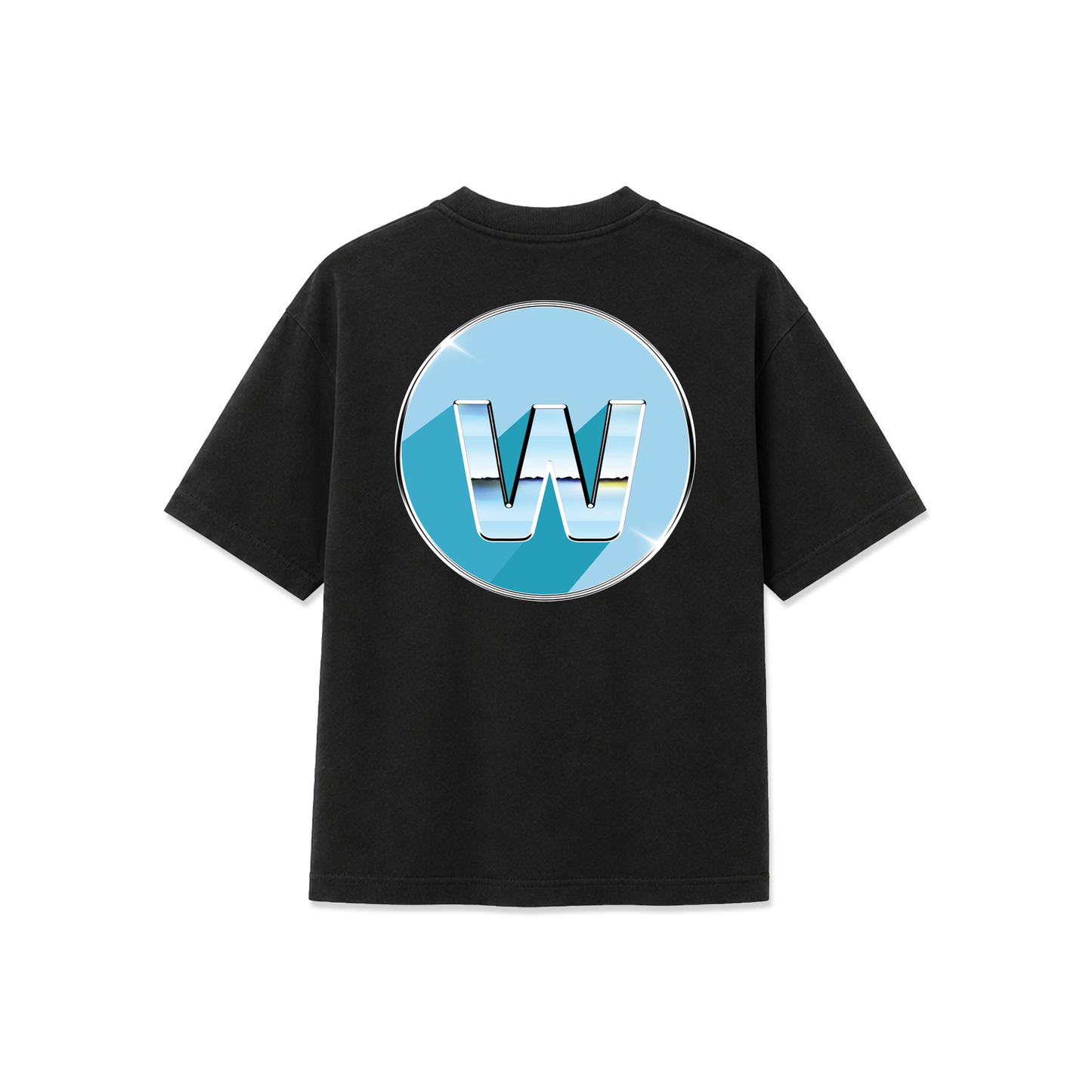 WOPCC Chrome Bubble Letter Tee (Black)