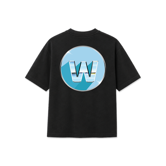 WOPCC Chrome Bubble Letter Tee (Black)