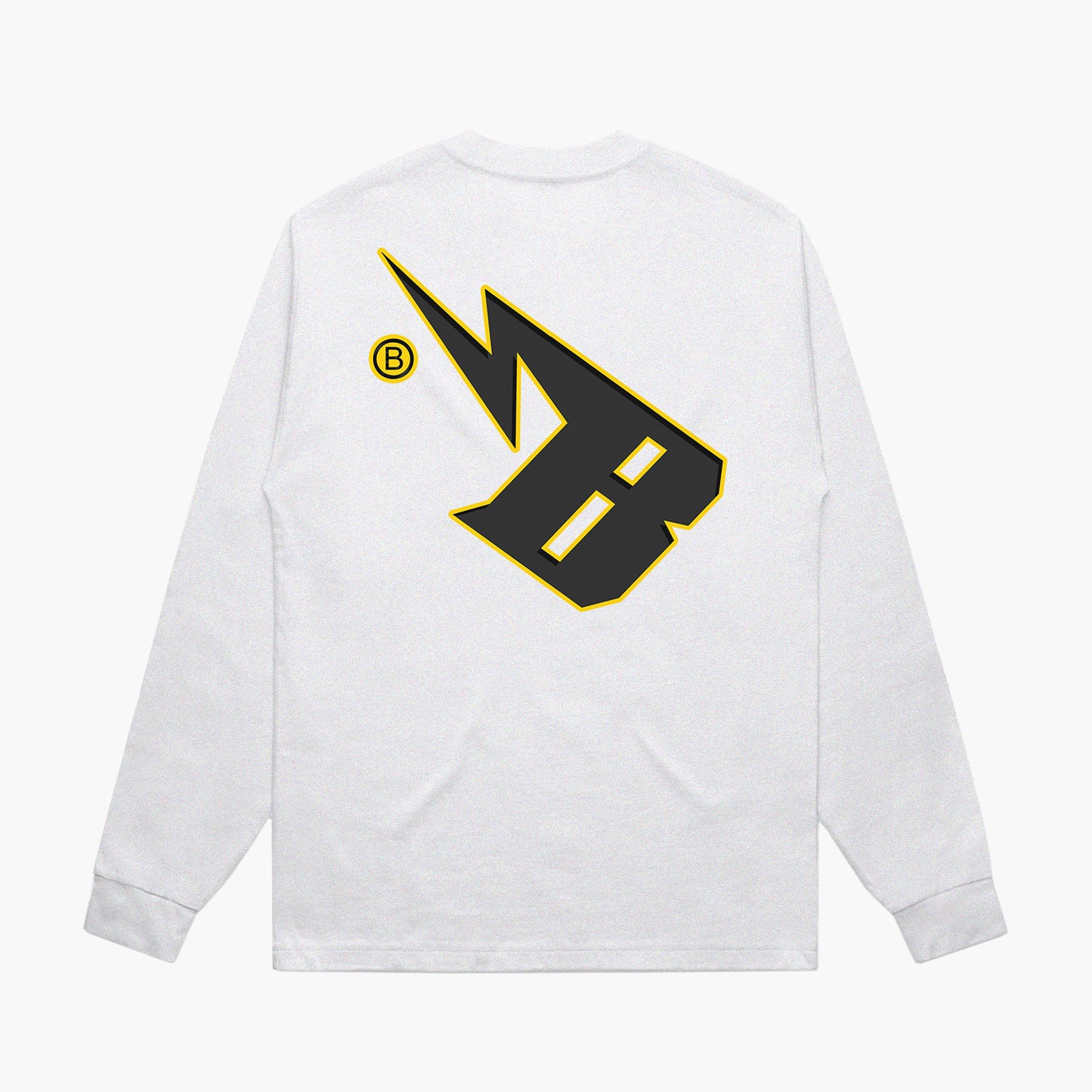 Bulldog Back Packer Tee. LS (white)