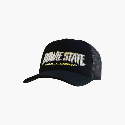 Bowie State Bulldogs Foam Trucker Hat. (black)