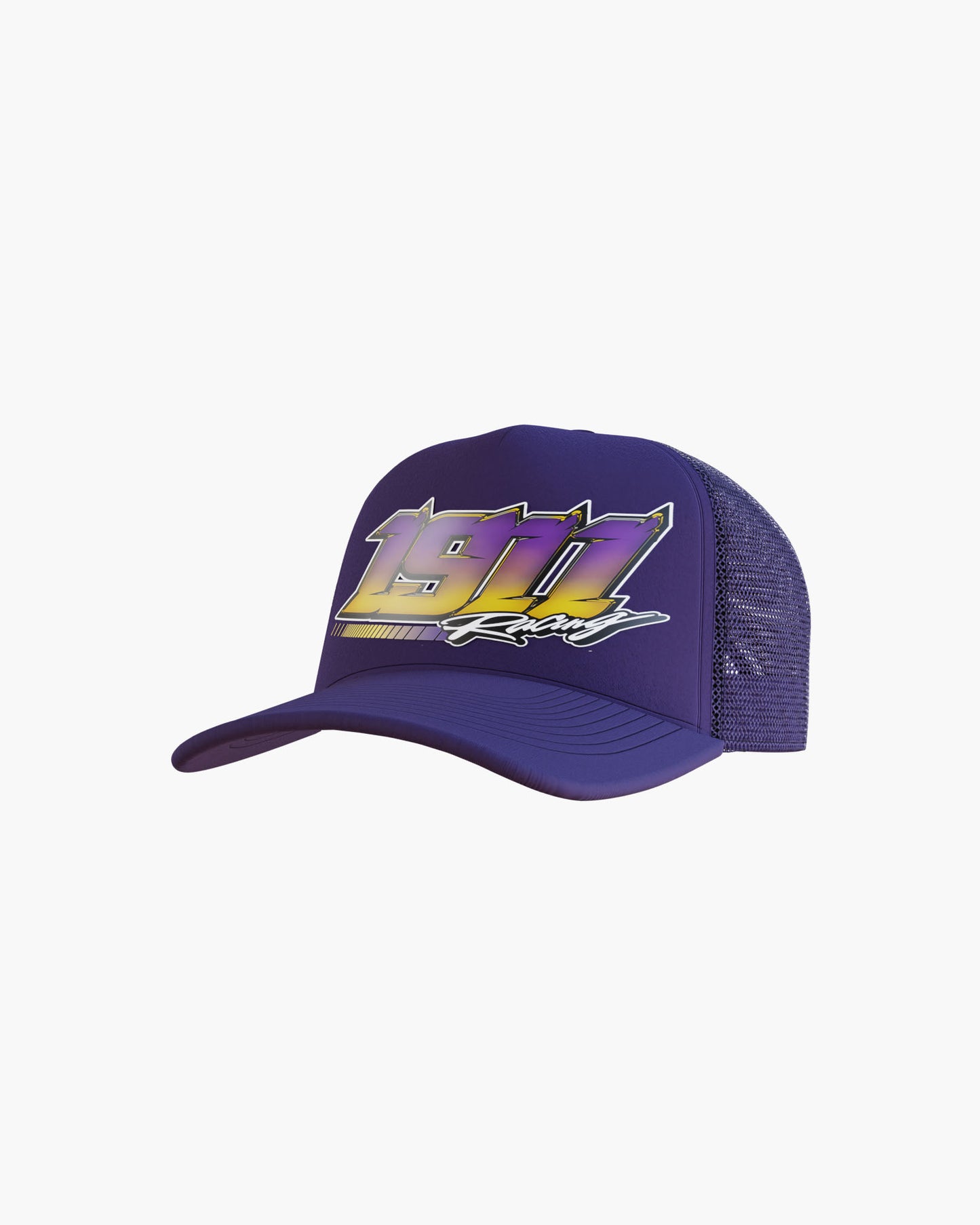 1911 Racing Foam Trucker Hat. (purple)