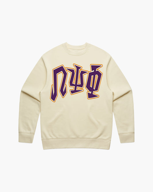 Omega Psi Phi 'Cream Puff' Crewneck (Butter)