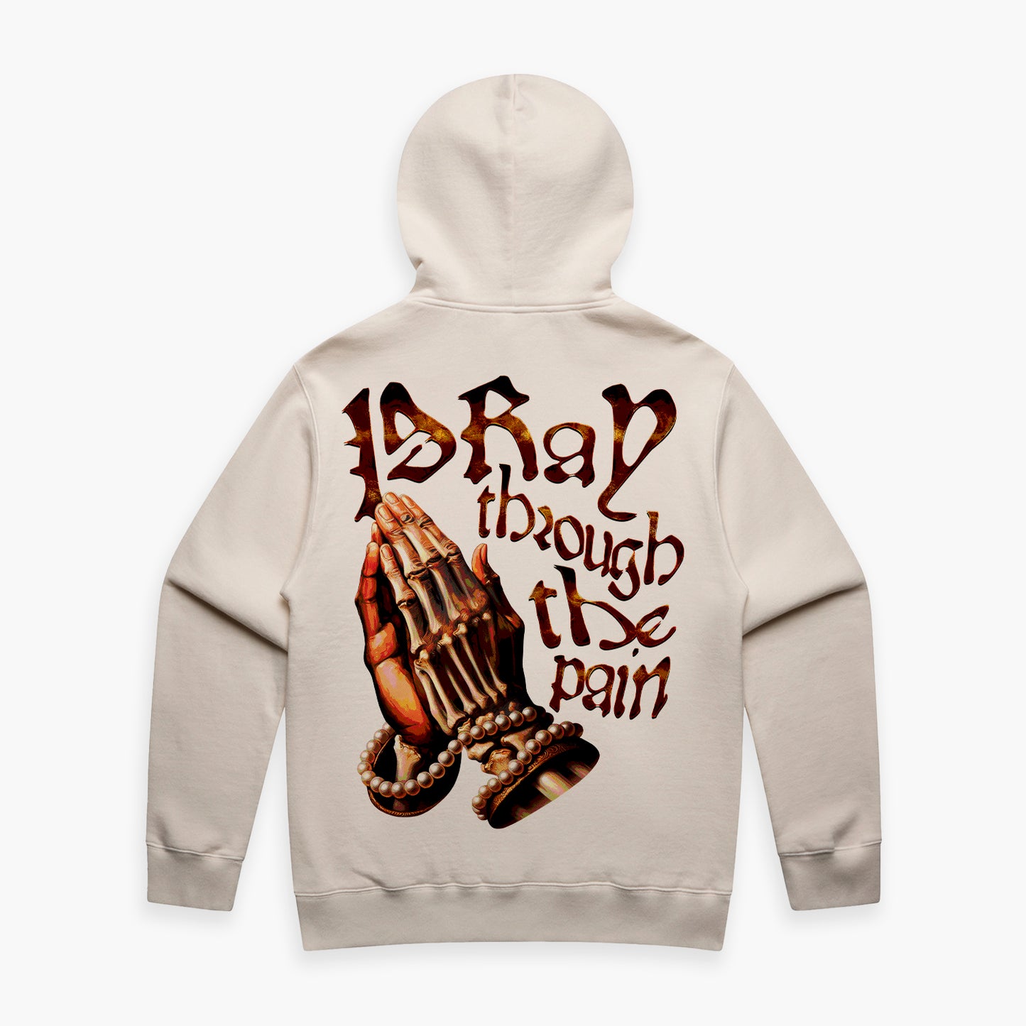 'Pray through the pain' Faded Hoodie