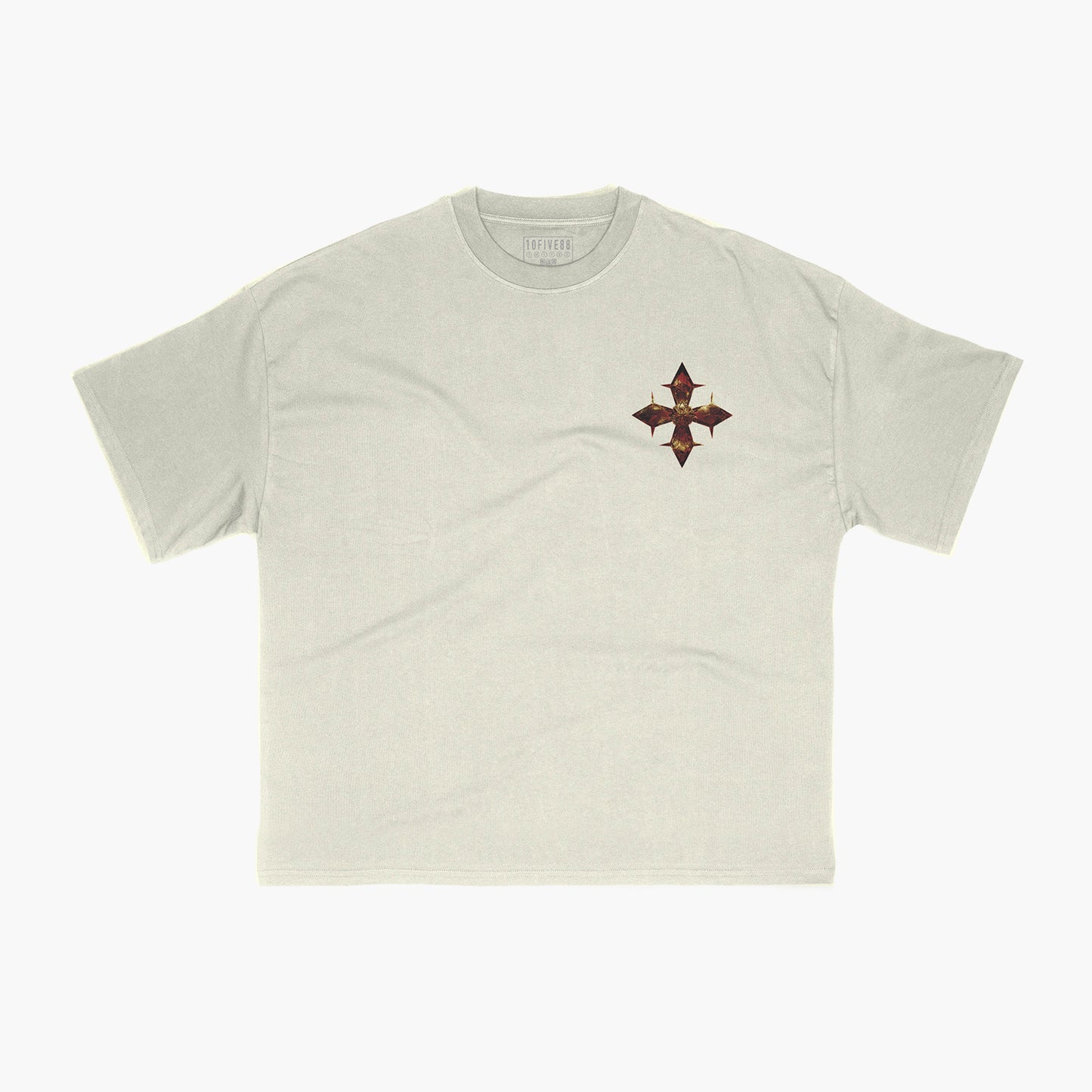 'Pray through the pain' Cropped Length Tee (cream)