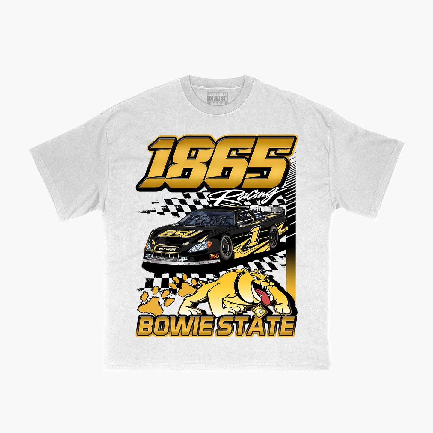 Bowie State '1865 Racing'. (white)