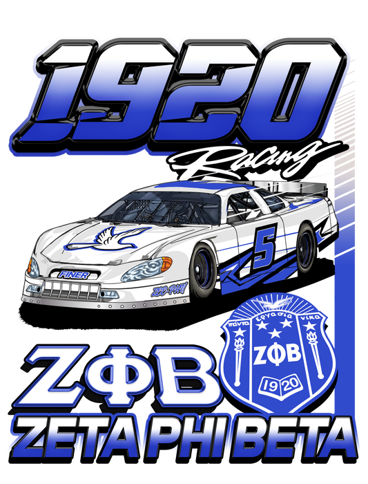 Zeta Phi Beta '1920' Racing' Crewneck (Black)