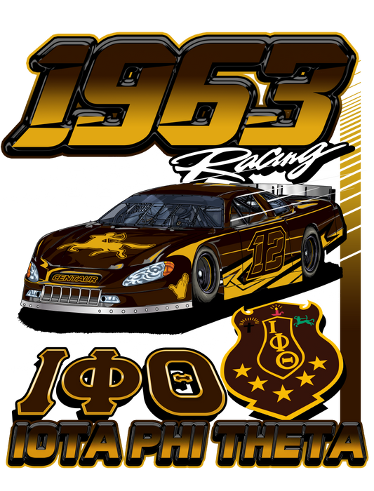 Iota Phi Theta '1963' Racing' Crewneck (Black)