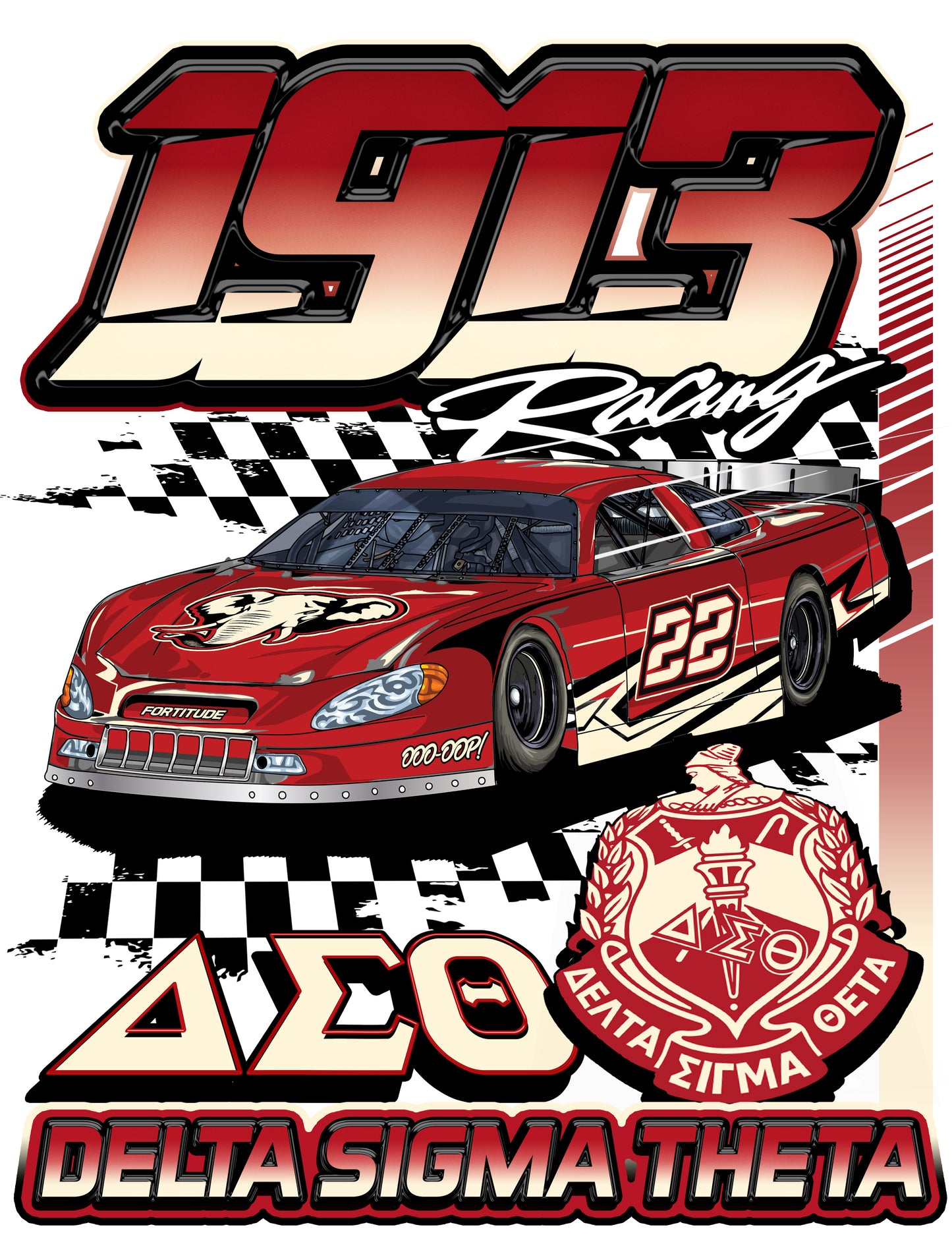 Delta Sigma Theta '1913 Racing'. (white)