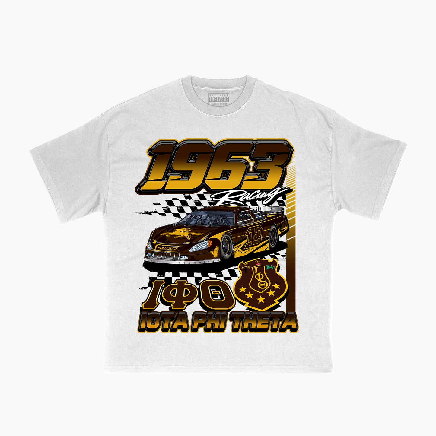 Iota Phi Theta '1963 Racing'. (white)