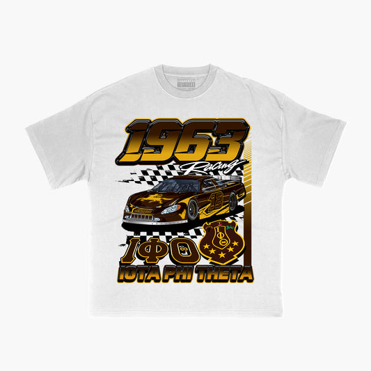 Iota Phi Theta '1963 Racing'. (white)