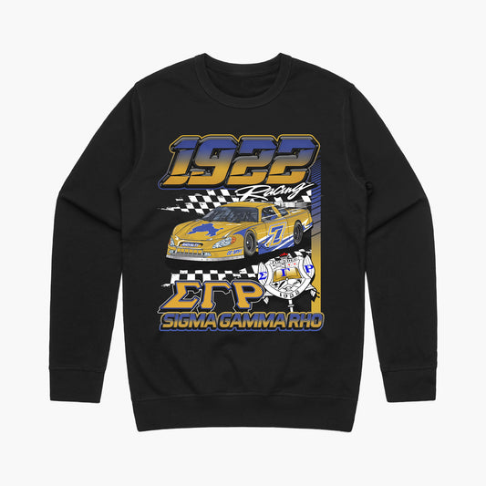 Sigma Gamma Rho '1922' Racing' Crewneck (Black)