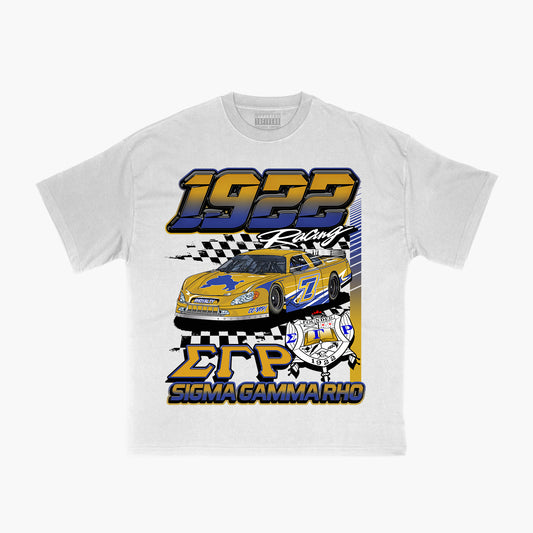 Sigma Gamma Rho '1922 Racing'. (white)