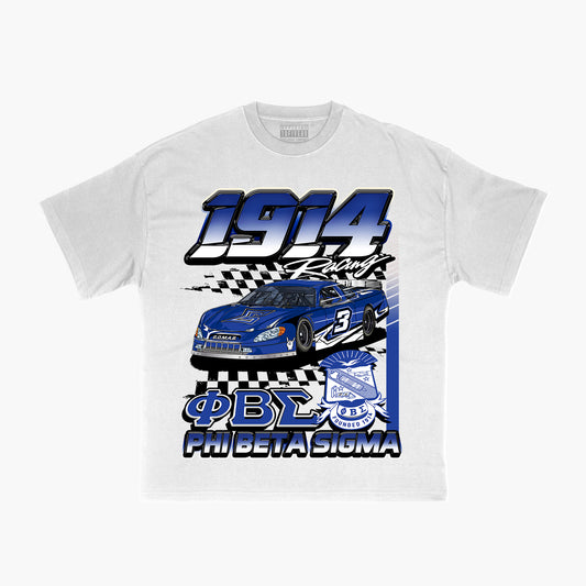 Phi Beta Sigma '1914 Racing'. (white)