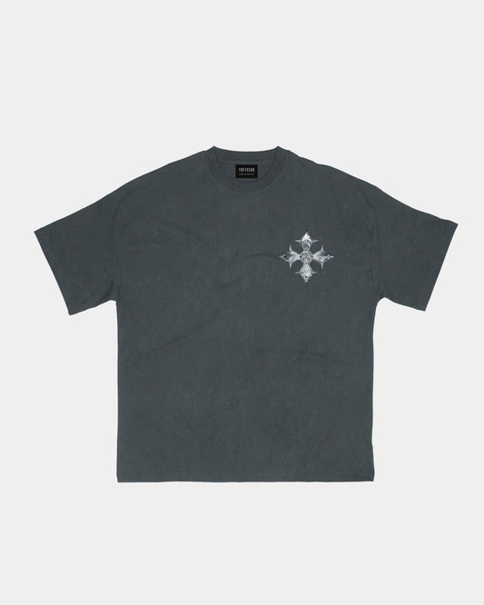 'Faith Diamond Cross' Basic Tee. (shadow)