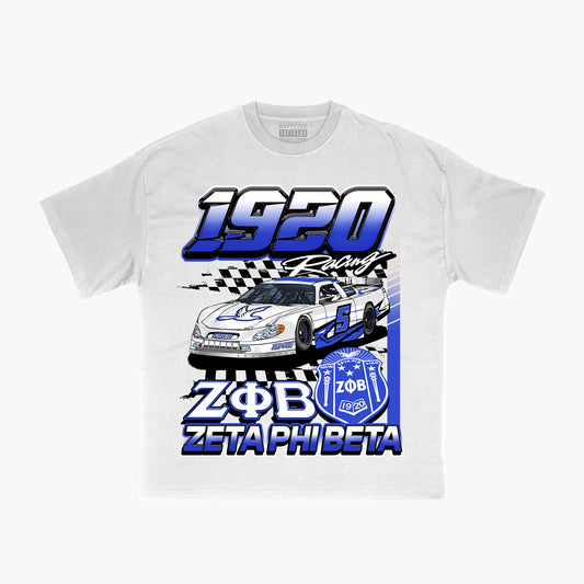 Zeta Phi Beta '1920 Racing'. (white)