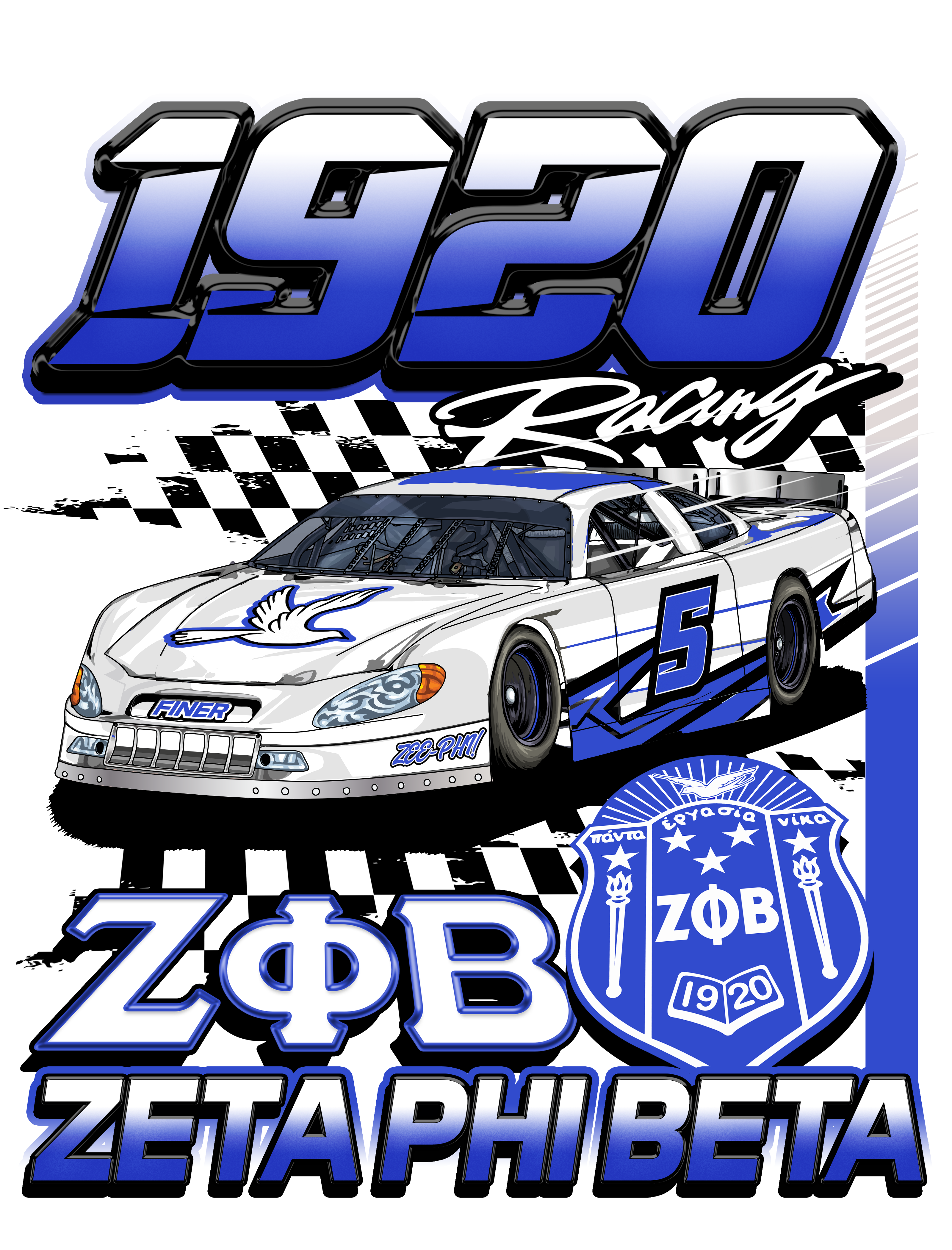 Zeta Phi Beta '1920 Racing'. (shadow) – @10five88